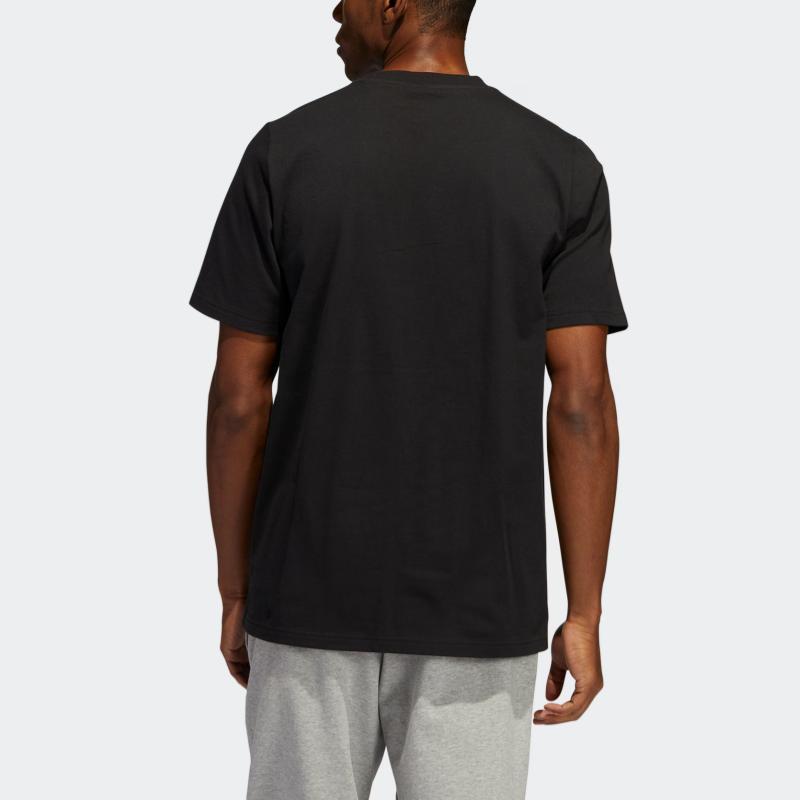 adidas T Shirts Men's Black Crew Neck Moderate Straight Fit HK6749