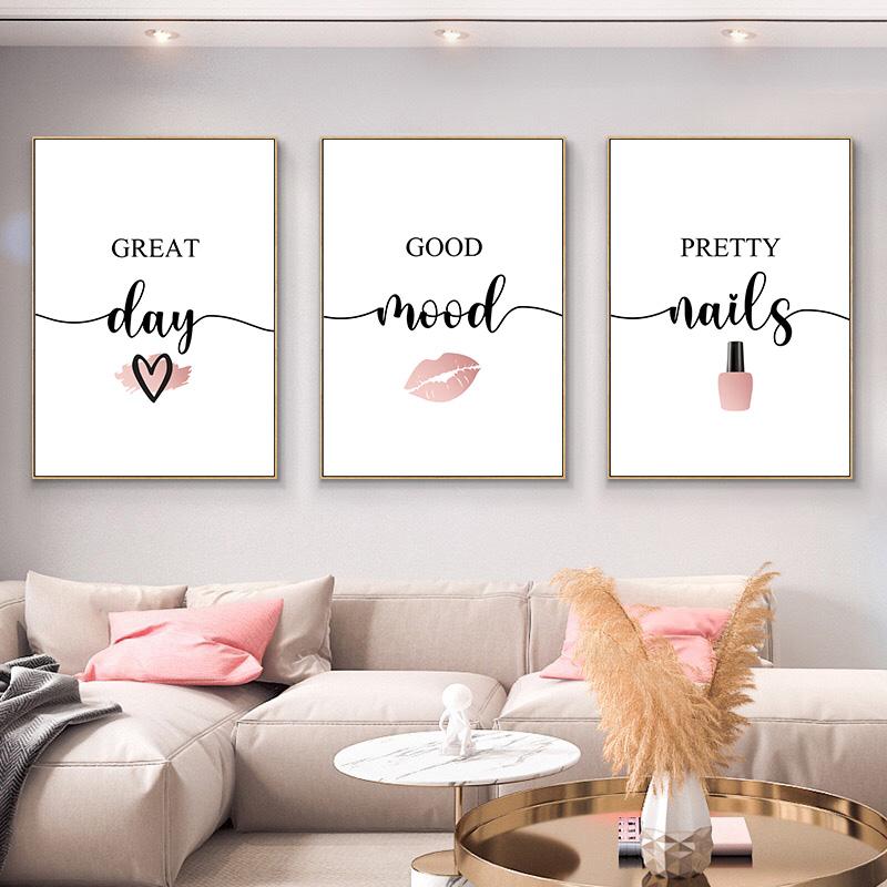 

Современная мода женский плакат розовые ногти для губ холст картина настенная живопись цитаты печать декоративные картинки для украшения гостиной