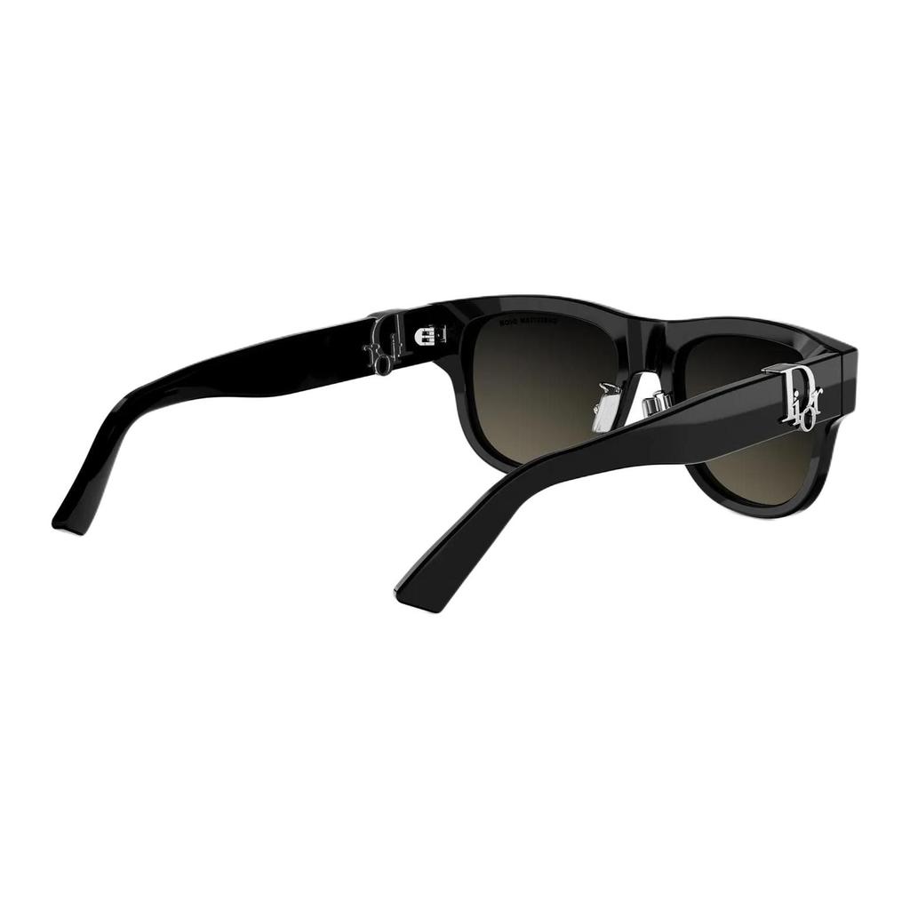 Dior Side Engraved Logo Irregular Shape Sunglasses Unisex Sunglasses Black DIOR-OBLIQUE-S4F-10A0