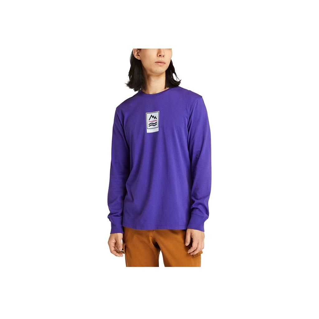 Timberland Outdoor Casual Letter Print Crew Neck Long Sleeve T-Shirt Men Tops Dark-Blue A22HA-A03