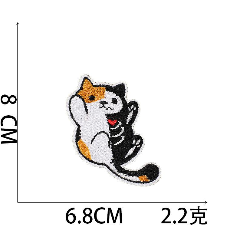 New Cat Family Computer Embroidery Cloth Sticker Cartoon Kitten Patch Sticker Clothes Decoration Embroidery Chapter Label Ironing