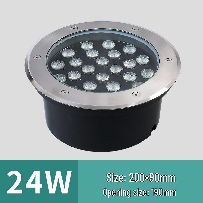 Low Voltage 12V-24V Outdoor LED In-Ground Light: Waterproof, Stainless Steel for Parks and Courtyards