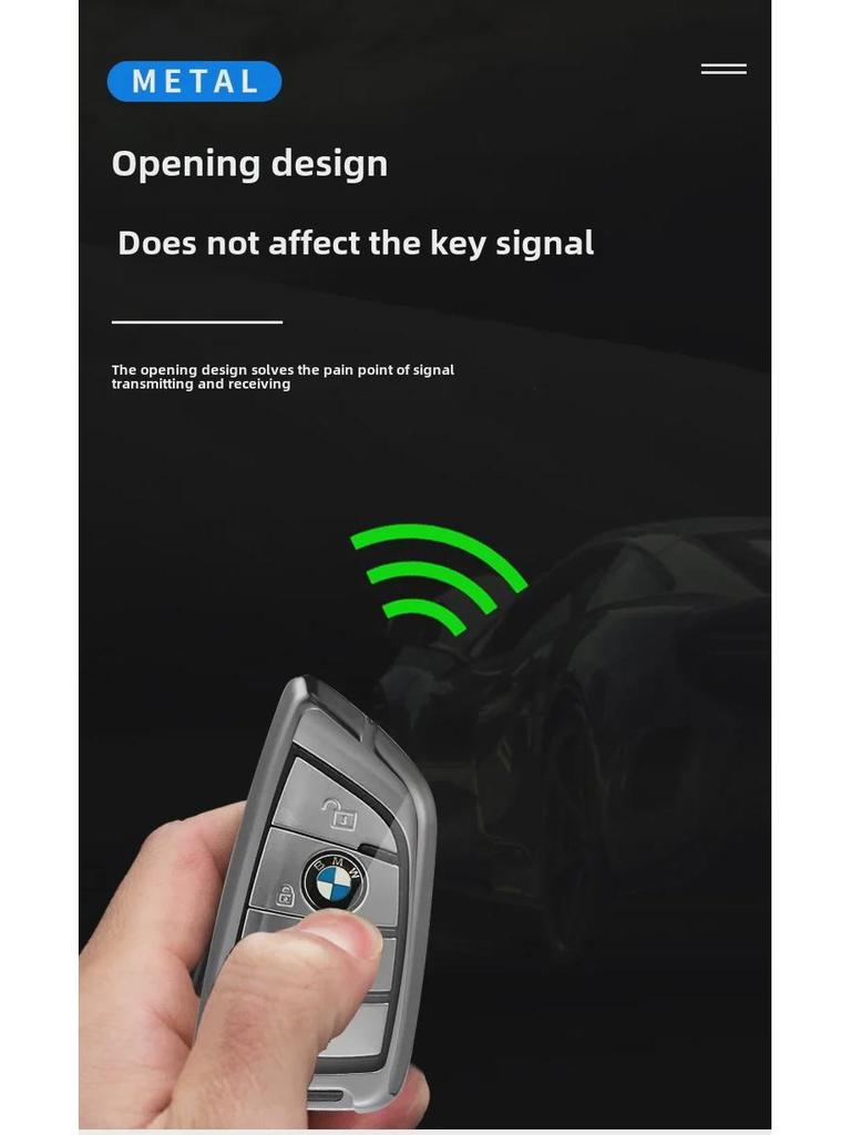 Suitable Car Key Cover for BMW: Compatible with 5 Series 530L, 3 Series 325Li, 4, 6, 7 Series, X1, X3, X4, X5, X7 (22 Models)