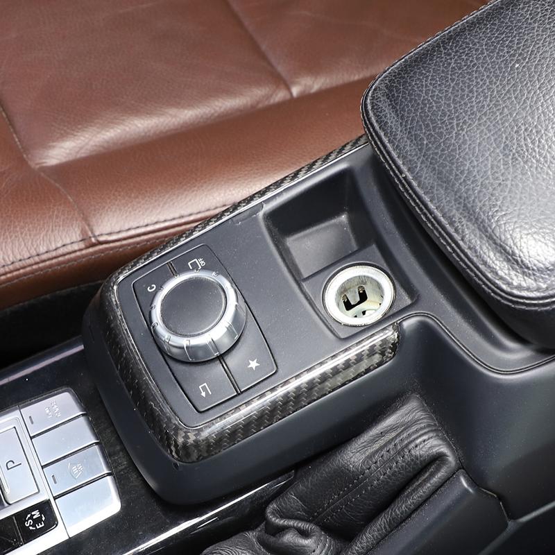 Real Carbon Fiber For Mercedes-Benz G-Class W463 2012-2018 Car Center Console Gear Shift Mode Button Base Cover Car Accessories