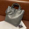 Factory Top Layer Cowhide Large Capacity Tote Bag Genuine Leather Women's Versatile Vegetable Tanned Handbag Crossbody
