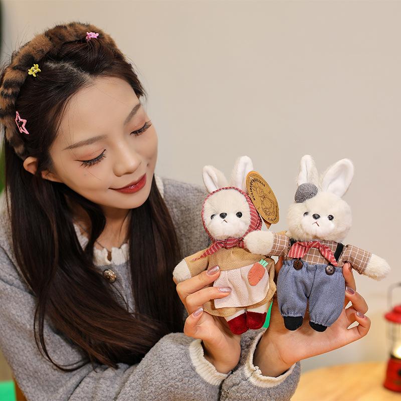 Kanin Dukke Anheng Plysjdukke Stående Ører Kanin Søt Bruk Dukke Jente Veske Anheng