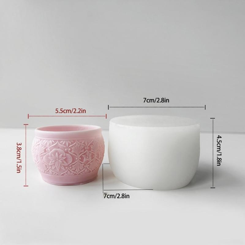 Flower Storage Jar Mould Jewelry Organizer Silicone Mold Concrete Plaster Storage Box Molds for Organizing Enthusiasts