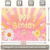 Party-Hintergrund Retro Hippie Bohemian Floral Retro Friedens-Hippie-Bohemian-Zeichen Designs Schlafsaal Fotoautomaten-Dekor Geburtstagsfeier-Dekor