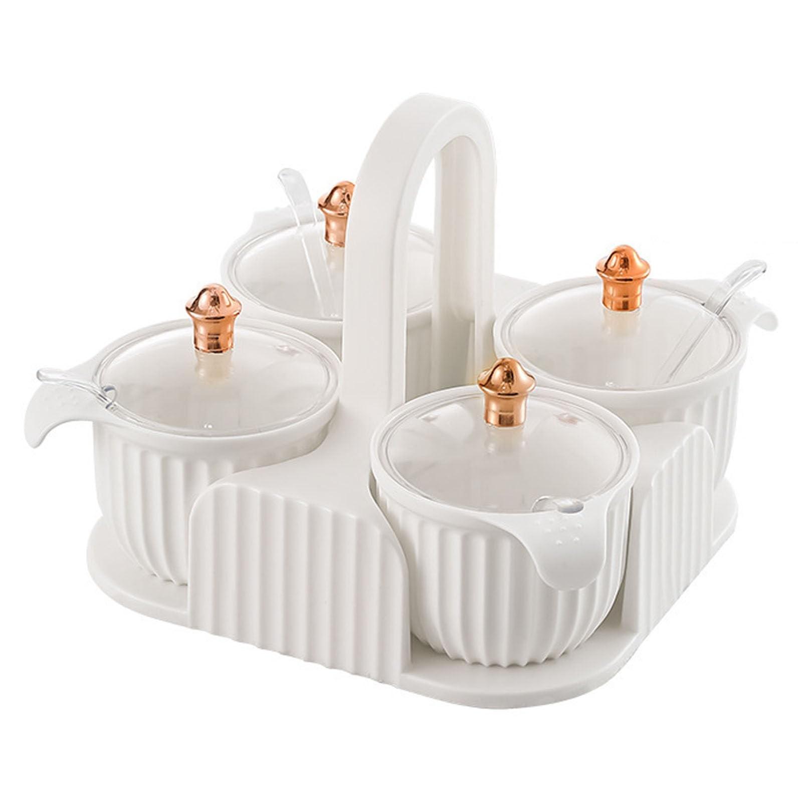 

Интегрированный многосекционный контейнер для приправ, Бытовая комбинация, Легкая роскошь, Герметичная банка для приправ, Кухонное хранение, Бутылка для приправ One Size белый