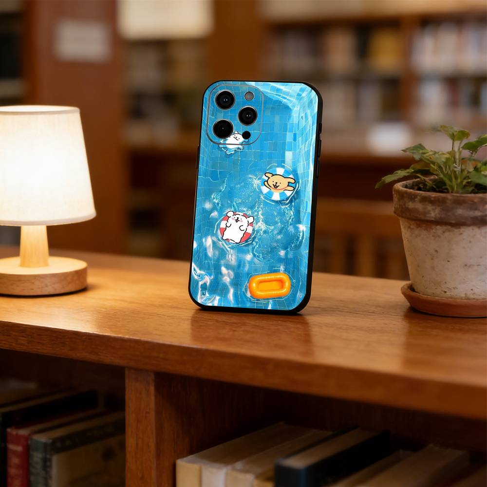 Beautiful cartoon Phone Case For iPhone 17, 16,15,14,13,12,11 Plus,Pro Max, Others Soft Black Cover
