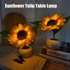 LED Sonnenblume Künstliches Nachtlicht Schlafzimmer Wohnheim Dekorative Tischlampe Simulationsblumen Licht