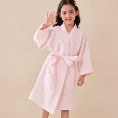 Accappatoio a Nido d'Ape Bambini Primavera & Estate - Pigiama Leggero in Poliestere e Cotone Homewear