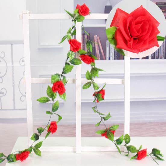 2,35 m umělý květinový listový ratan vinná zahrada park klimatizační trubka