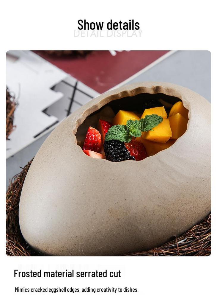 Ciotola da Dessert in Ceramica a Forma di Struzzo per Cucina e Sala da Pranzo