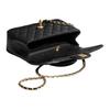Chanel Classic Flap CF Grain Calfskin Chain Bag Handbag Mini Women's Black AS2431-B05607-94305