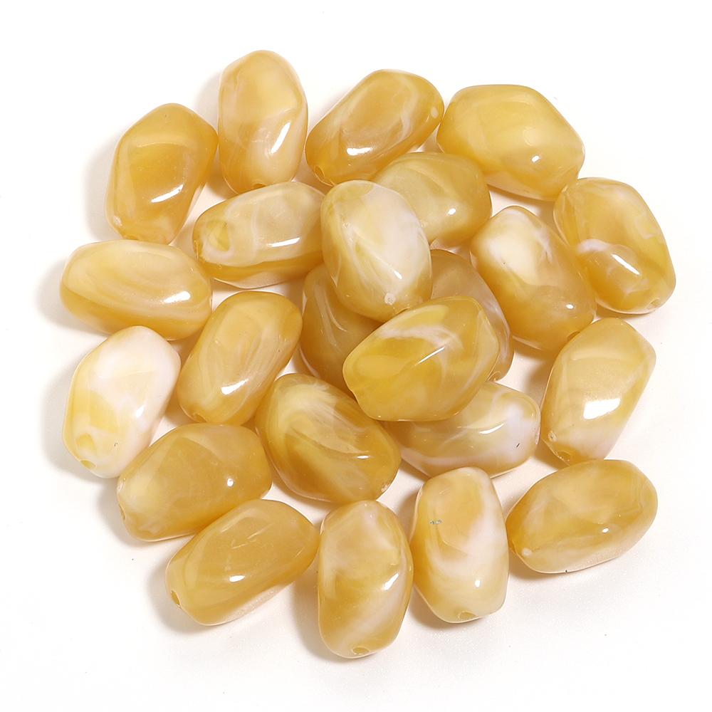 20pcs 21x12mm Irregular Acrylic Beads Double Color Cloud Loose Spacer Beads For Jewelry Making DIY Necklace Bracelet Accessories