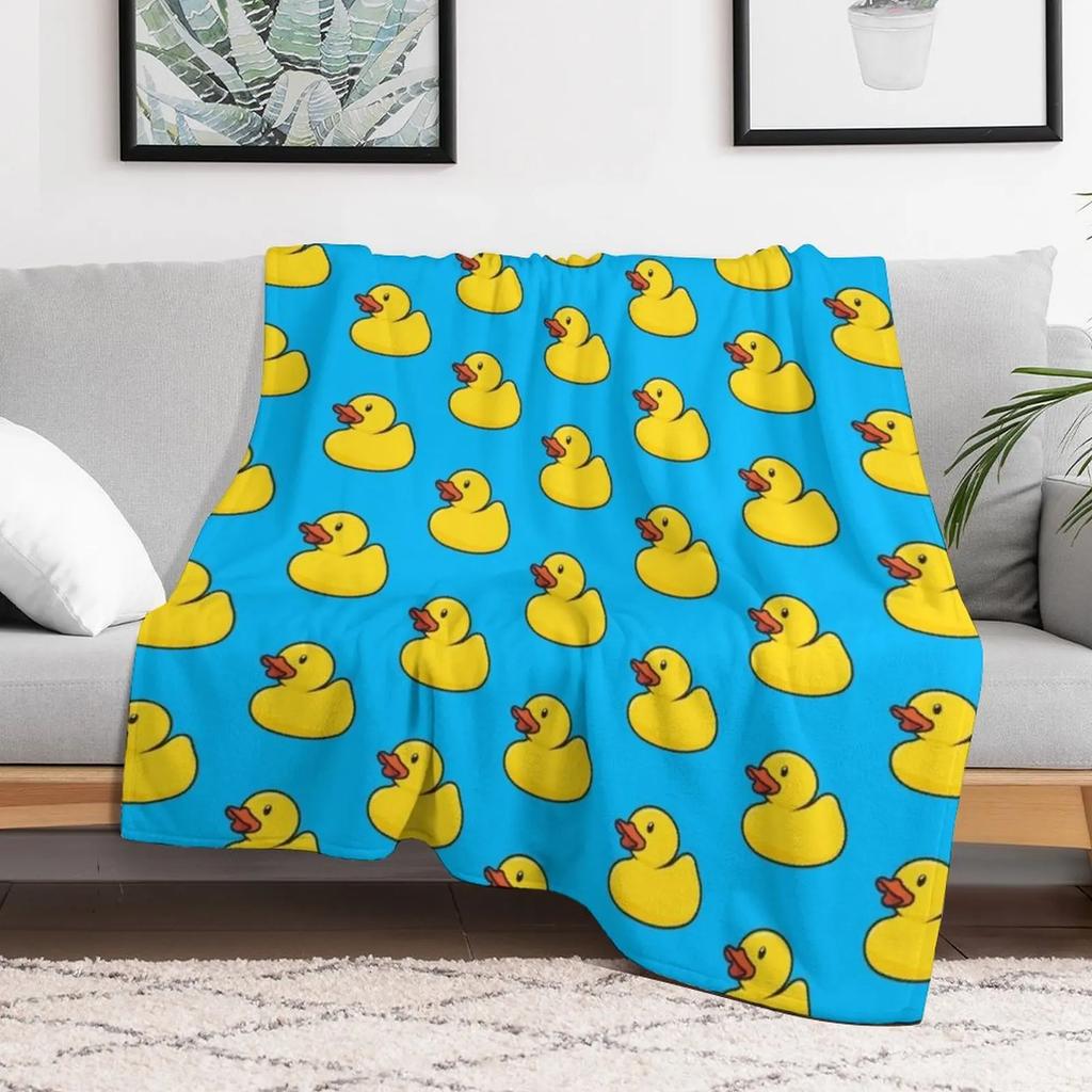 Rubber Duck Throw Blanket Flannel Fleece Soft Warm Throw Blanket