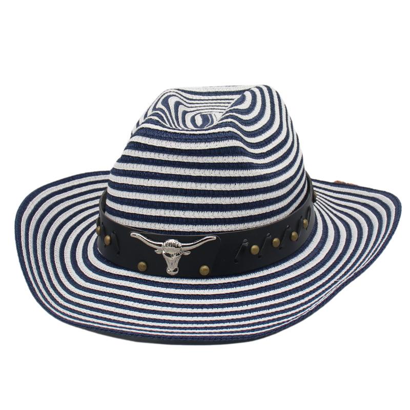 Cross-Border Korean Version Of Men'S And Women'S Top Hats, Jazz Hats, Sunshade, Cross-Border Warped Edge Panama Straw Hats, Beach Breathable