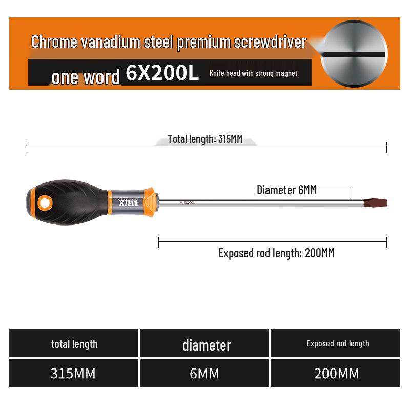 Industrial Grade Magnetic Screwdriver Set: Phillips, Slotted, Small Torx, Super Hard