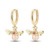 Fashion 925 Silver Luminous Shell Earrings For Women Pave CZ Heart Shape Star Moon Hoop Earrings Engagement Wedding Jewelry