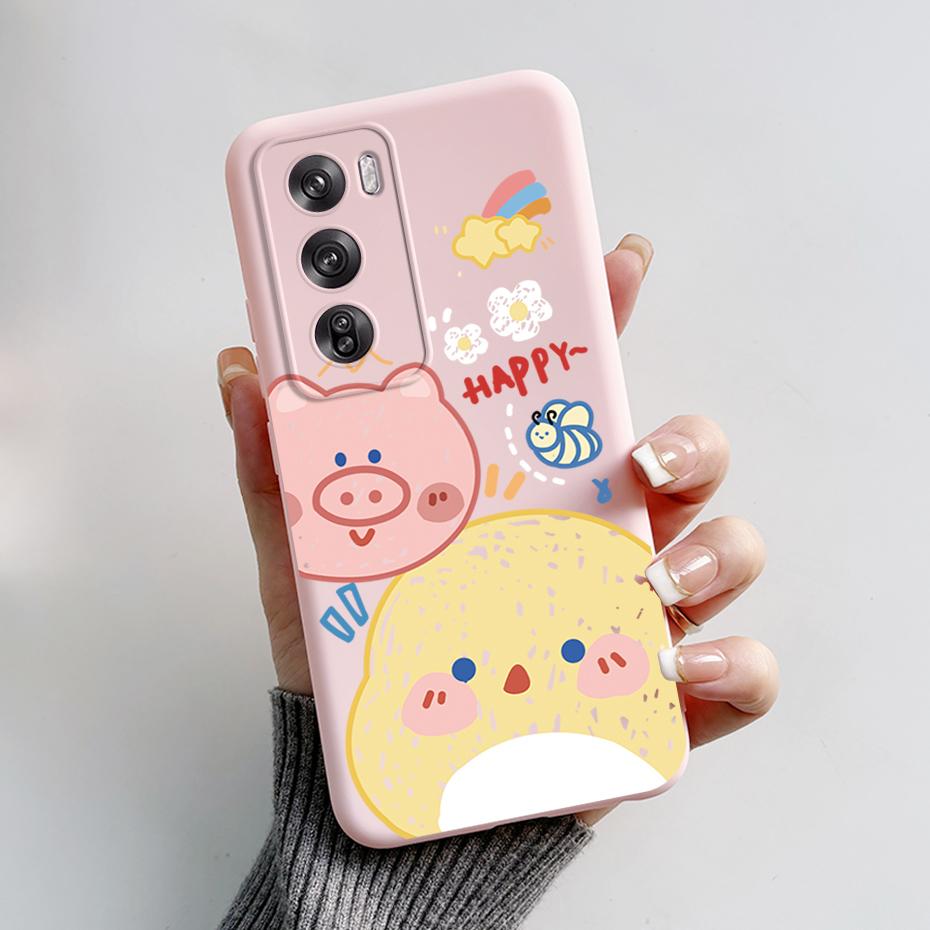 For OPPO Reno 12 Pro Case Cute Bear Cartoon Frog Back Cover Matte Silicone Soft Phone Case For OPPO Reno 12 Reno12 Pro 5G Fundas