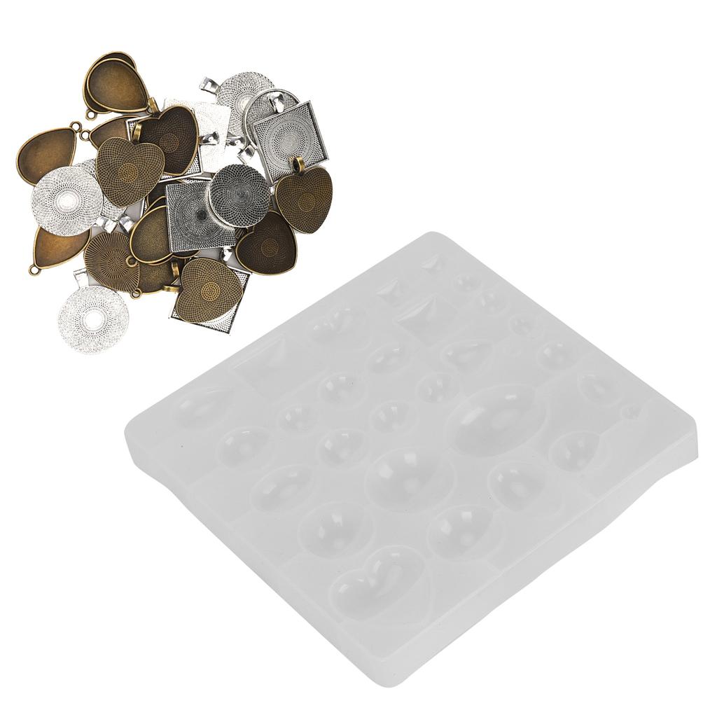 Pendant Trays Molds Silicone Jewelry Casting Molds DIY Jewelry Craft Making Mold Supplies