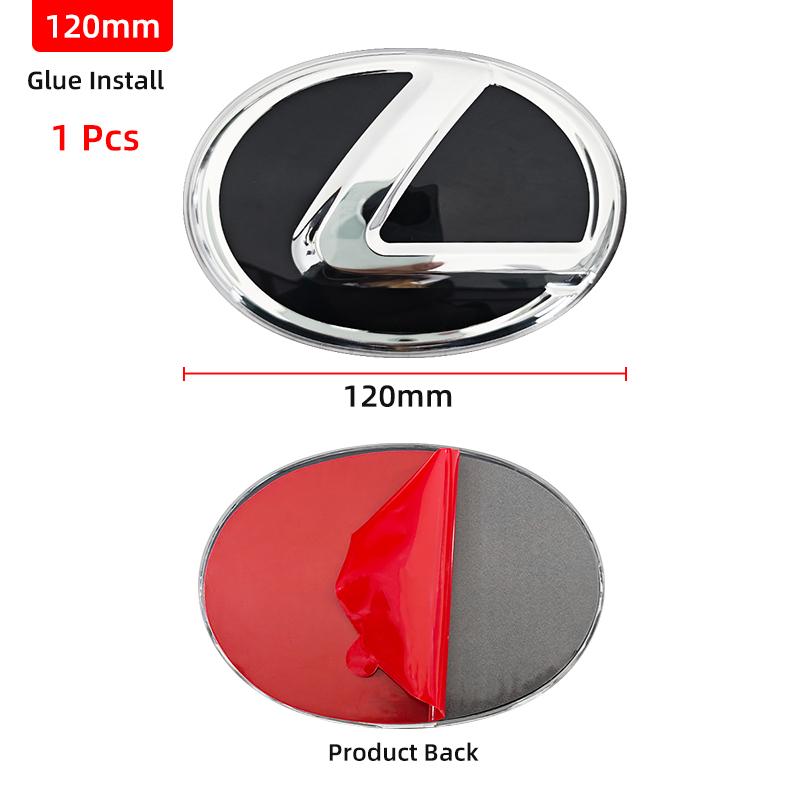 Car Sticker 3D Front Grille Emblem Rear Trunk Badge For Lexus CT200h IS ES NX RX UX GX GS F Sport No ACC Radar Logo Replacement
