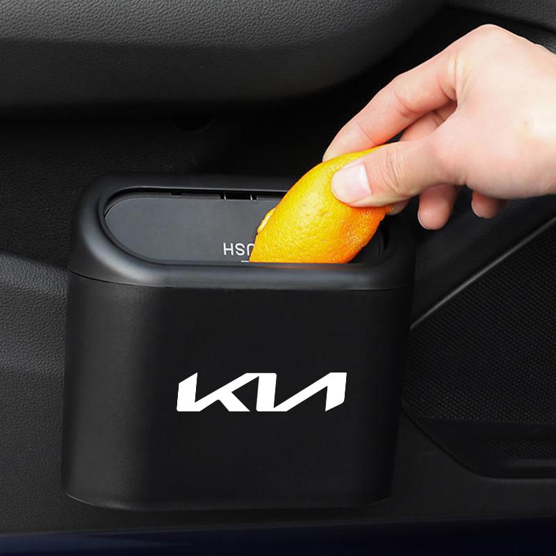 BTQNM1 Car Trash Bin Storage Box Hanging Trash Interior Accessories For KIA K9 Sportage Niro K5 Carnival EV6 EV9 EV3 K8 Stinger Forte