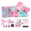 19pcs Washable Children Makeup Set Cosmetic Brush Nail Polish Lipstick Blusher Pretend Play Toy2005K