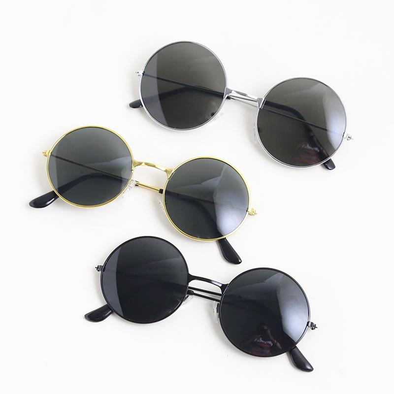 Retro Okrągłe Polarized Okulary Przeciwsłoneczne Męskie Markowe Projektant Okulary Przeciwsłoneczne Vintage Damskie Metalowa Stopowa Ramka Czarne Szkła Okulary Jazda Samochodem UV400