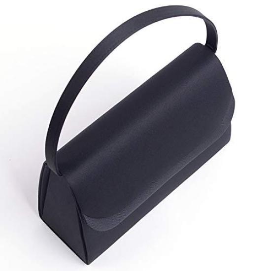 Aurora Black Formal Bag, Grosgrain, Water-Repellent, Large, Suitable for Weddings, Funerals, Entrance Ceremonies, Graduations, and Other Special