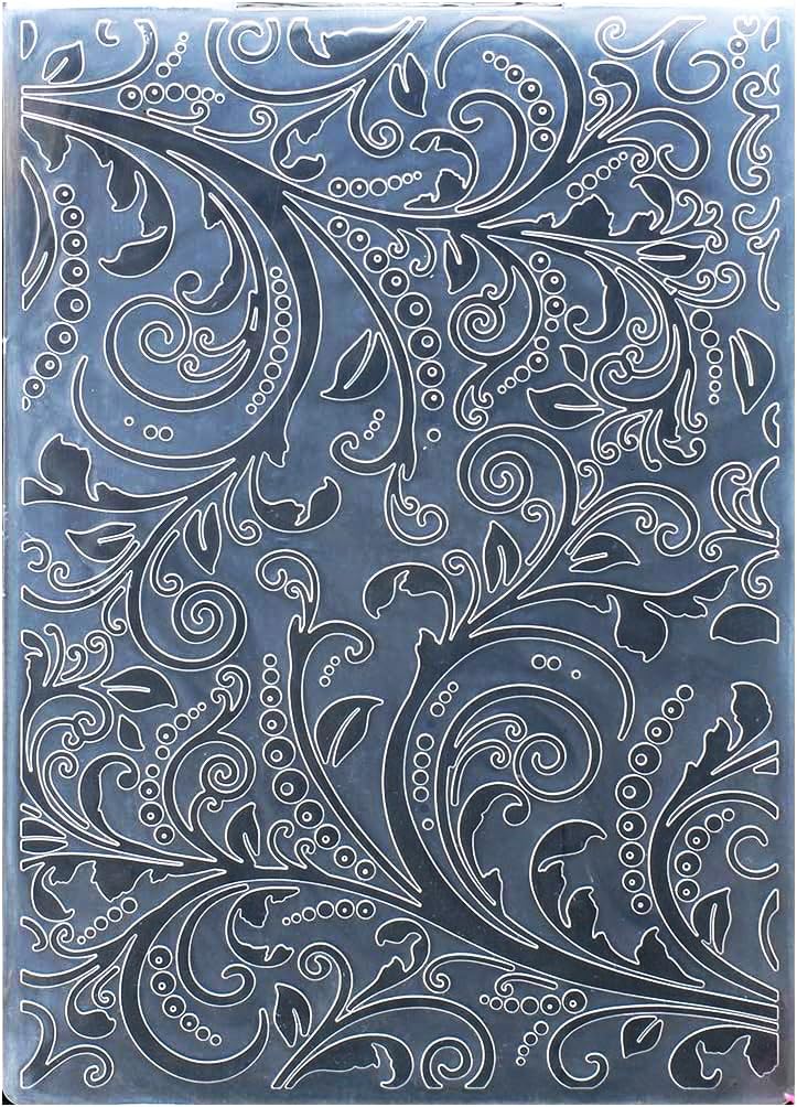 BOTARO Kwan Crafts Leaf Plastic Embossing Folder for Card and Other Paper Crafts Making, Scrapbooking,