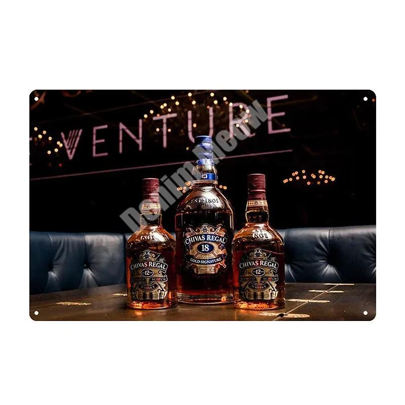 

DORA Tin Sign Chivas Regal Plaque Beer Vintage Metal Tin Sign Wall Stickers Bar Pub Club Decoration Home Wall Decor Whisky Art Poster Plates 20x30cm（7.8x11.8inch）