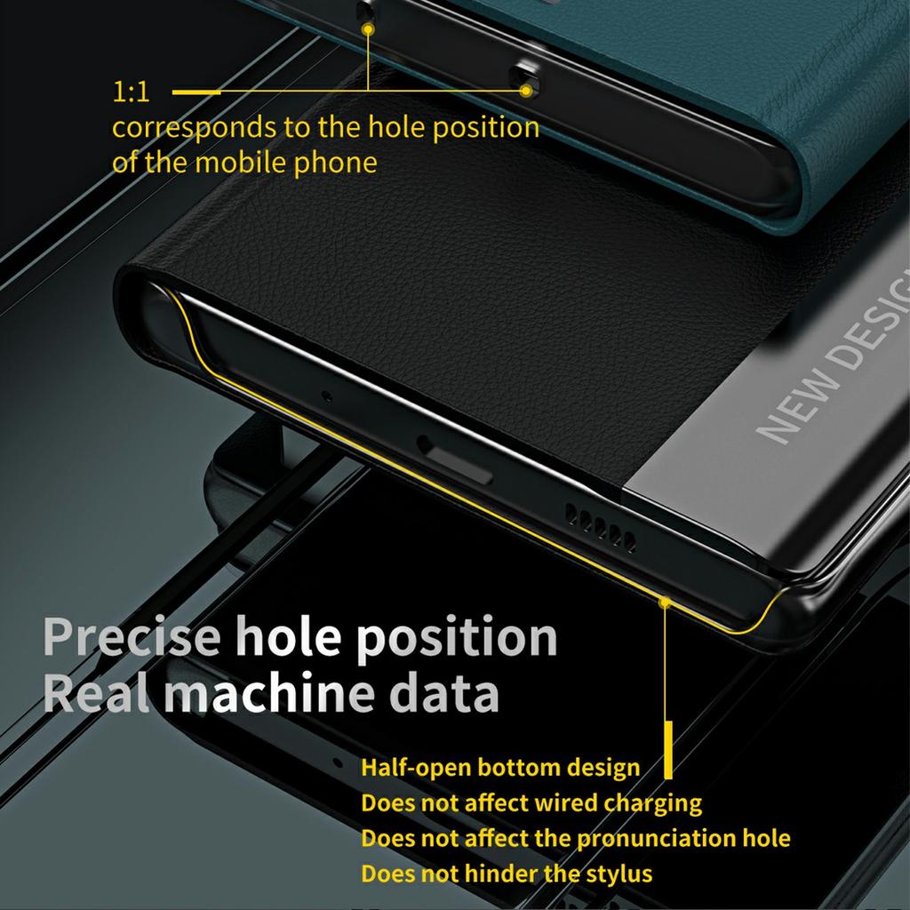 For Samsung Galaxy S25 Ultra Case Anti-Drop Leather Phone Cover with Stand AVE