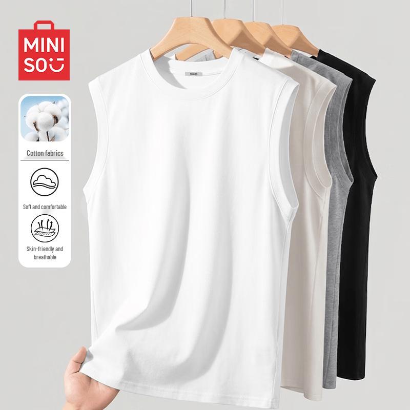 MINISO Men's American Retro Sleeveless T-Shirt
