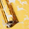 GRA Gold Christmas Wrapping Paper Roll – Metallic Foil Reindeer & Snowflake Design, 17" X 33 Ft, Compatible with Holiday Gifts