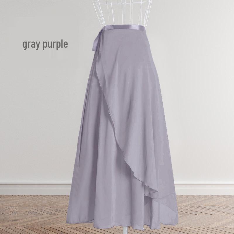 Women's Summer Ballet Practice Dress with Long Chiffon Skirt