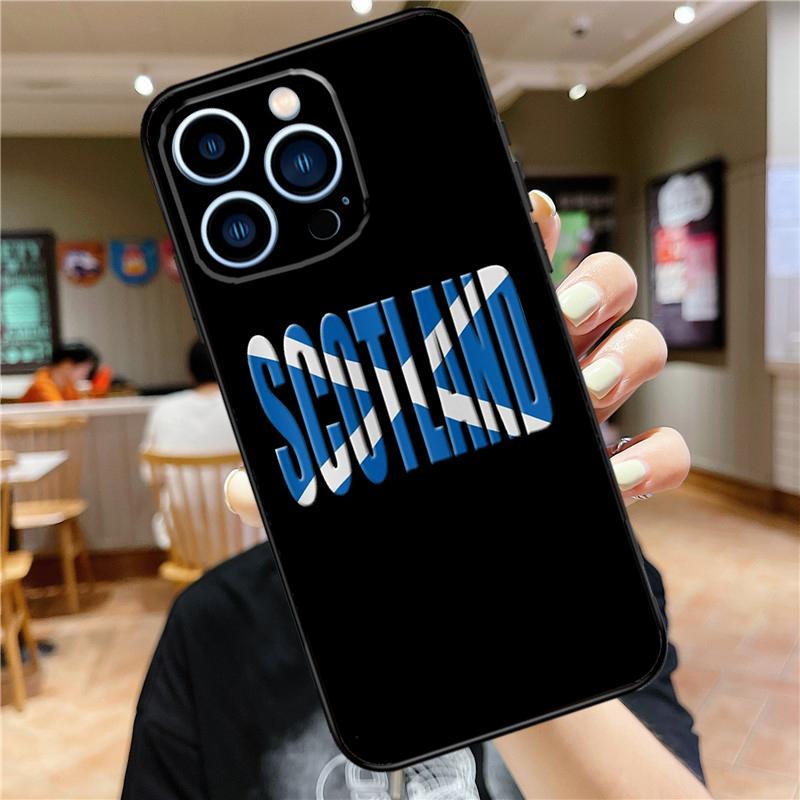 Scotland Scottish Flag Case For iPhone 16 15 14 13 12 11 Pro Max Mini 7 8 Plus X XS Max XR Full Protect Cover
