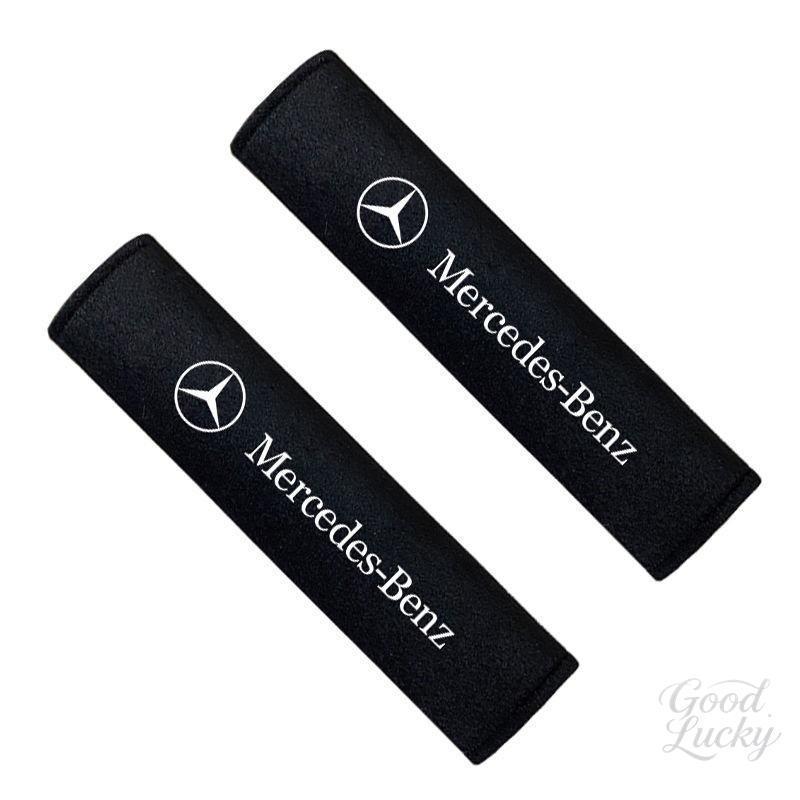 2pcs Car Seat Belt Pad Protector Cover Pading Pad For Mercedes benz W203 W204 GLC CLA Interior Mouldings TZHJ-AMG Accessories QX3