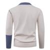Men's Casual Color-blocked Sweater, Warm And Fashionable Pullover, Paired With A Round-neck Knitted Sweater Inside