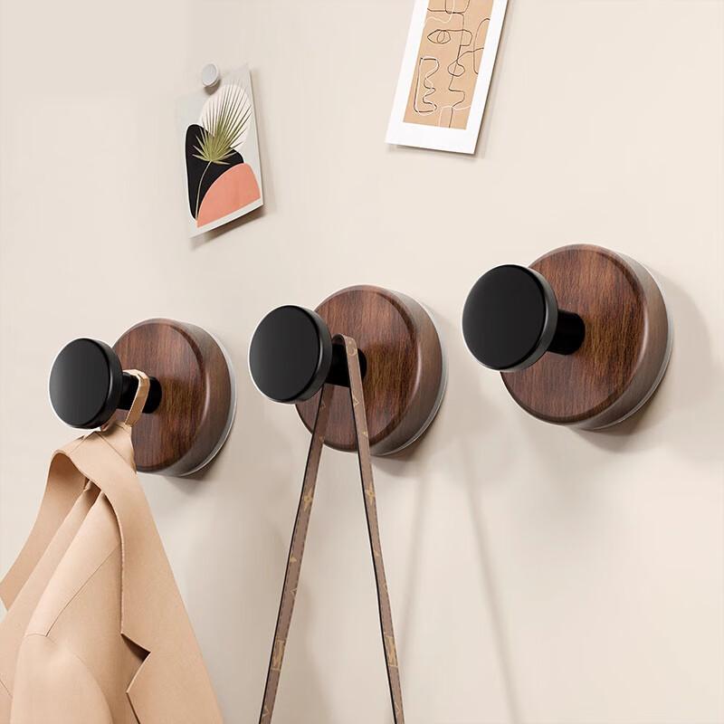 Jialifang Vintage Suction Cup Hooks, Door Back No-Drill Coat Hooks, Bathroom Wardrobe Hat Hooks, 4-Pack