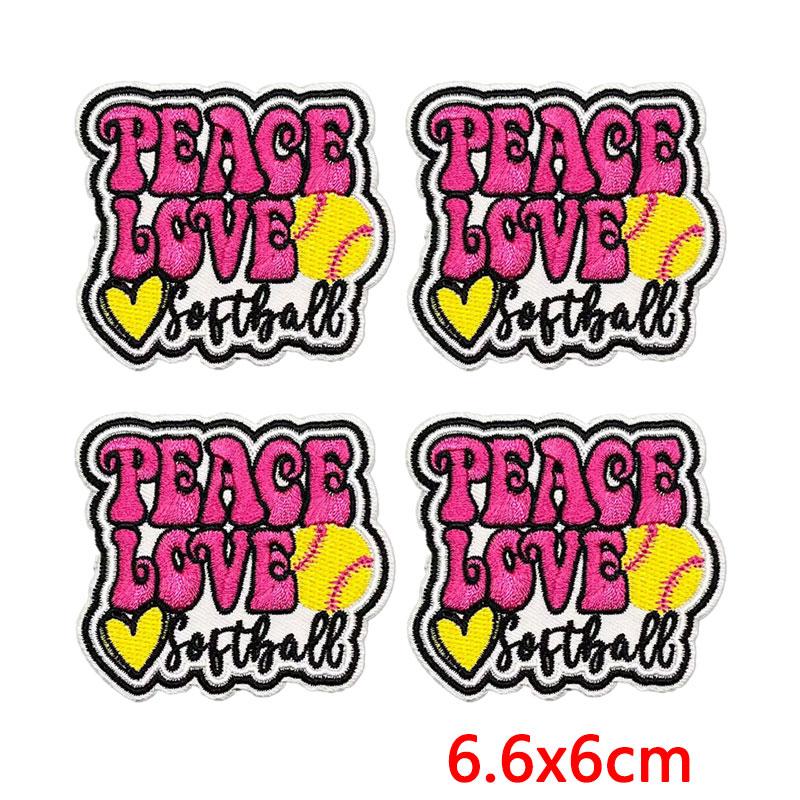 10PCS Softball Themed Iron On Patches, Softball Bow & Unicorn Embroidery Patches, Patches for Clothing DIY Decoration