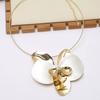 Tooxika Exaggerated Personality Metal Glossy Oil Drop Magnolia Flower Collar Fashion Temperament Collarbone Chain