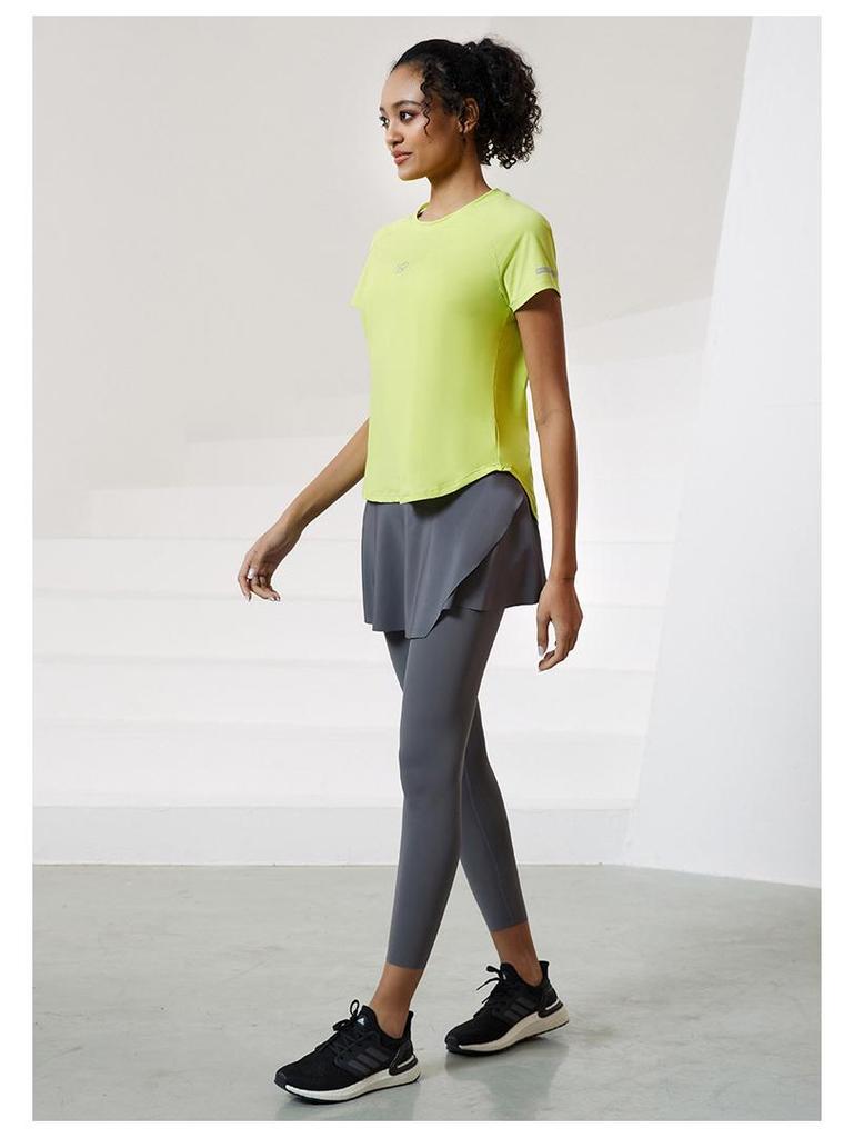 Damen Schnelltrocknendes Reflektierendes Mesh-Top - Atmungsaktives Rundhals Kurzarm für Laufen & Aerobic