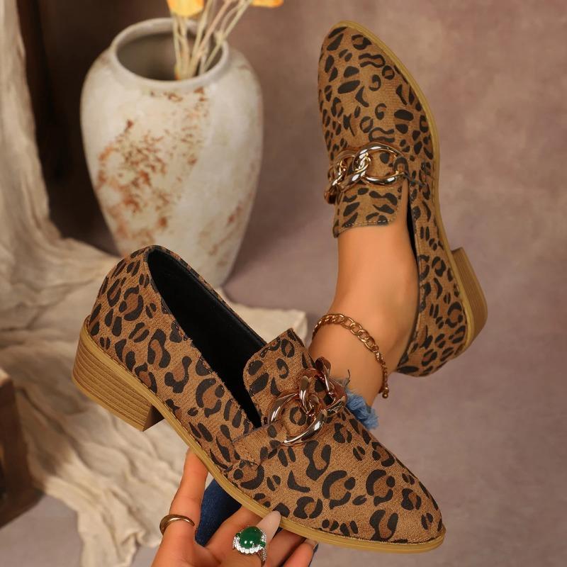 Fashion Women Sneakers Trend Large Size Single Shoes 2025 Autumn New Leopard Print Loafers Color Blocked Walking Flat Casual Shoes