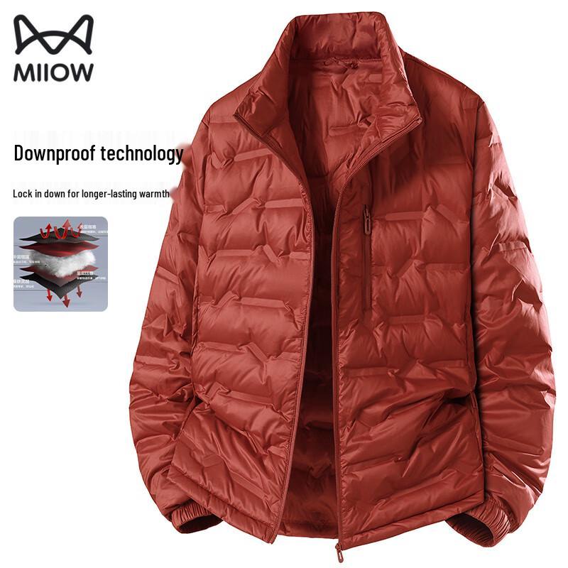 MiiOW Men s 2025 Winter Lightweight 90% Down Stand Collar Jacket M