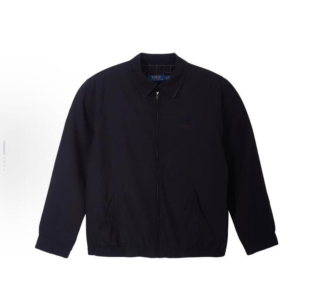 LF Men's Windproof Jacket: New Solid Color, Stand-Up or Turn-Down Collar, Black, European Style.