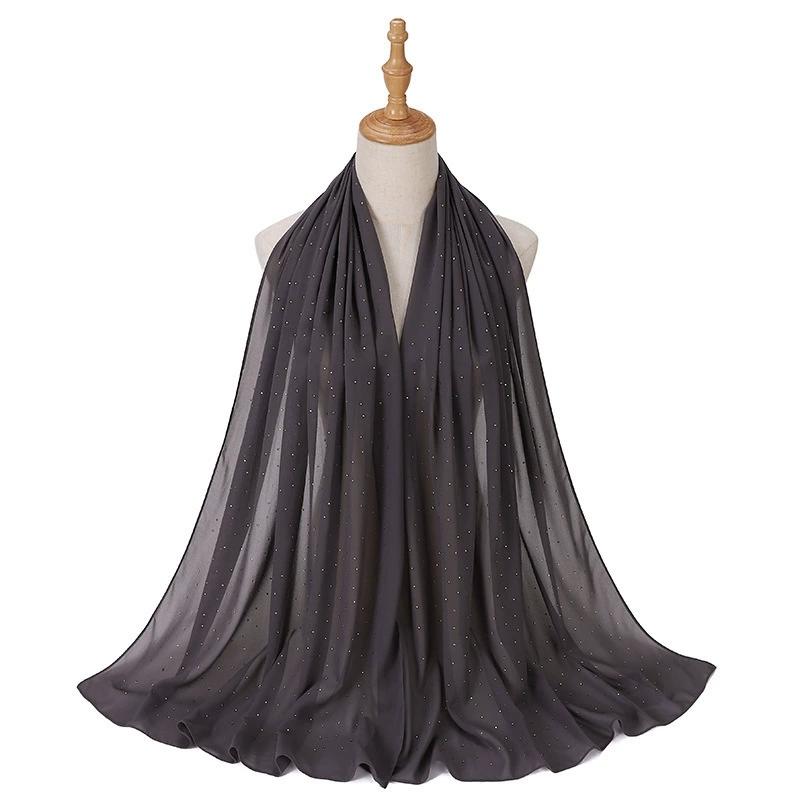 Malaysia Indonesian Stone Sequins Spring and Summer Long Wome Scarf Shawl Turban Head Wraps