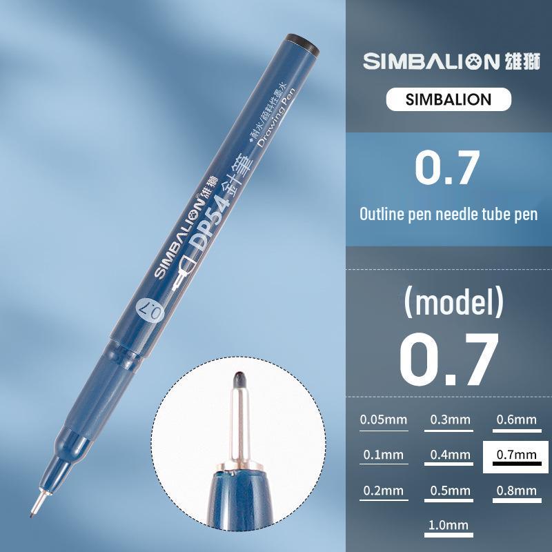Taiwan Xiongshi Black Outline Needle-tip Anime Sketch Pen for Art & Graffiti 0.7 (Single) чёрный