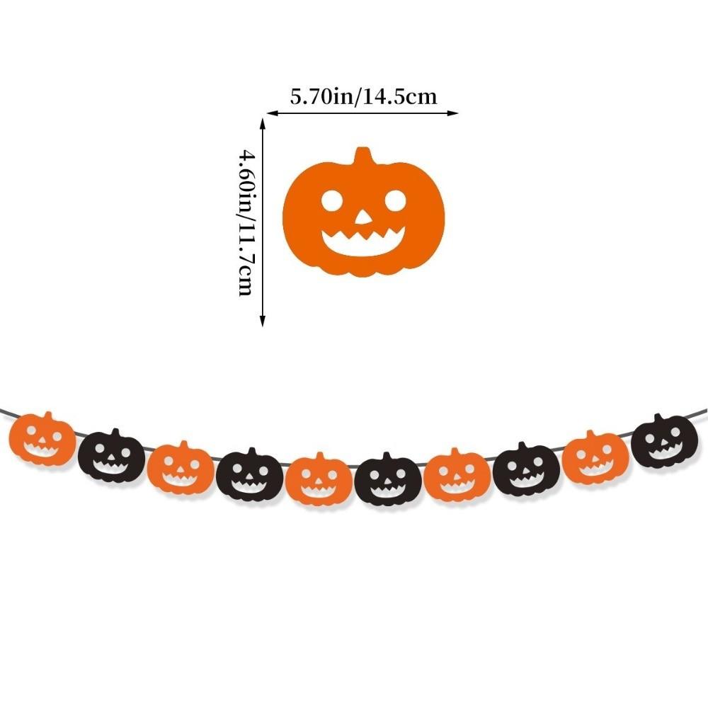 2025 Cartoon Halloween Pattern Banner Paper with Pumpkin Ghost Happy Birthday Banner Halloween Birthday Decorations Boys Girls